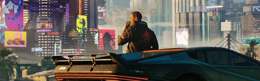 V leaning on car (screenshot)